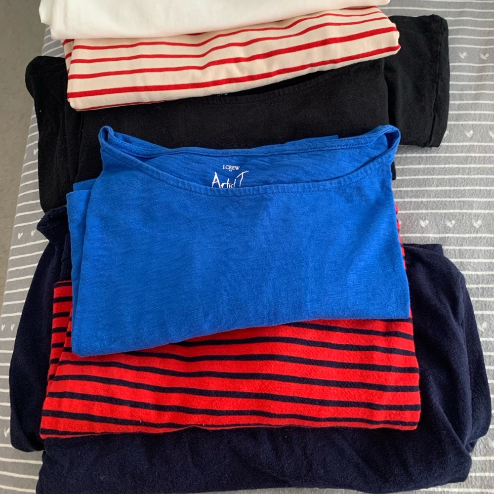 Bundle of 6 J Crew Artist Long Sleeve Tee M